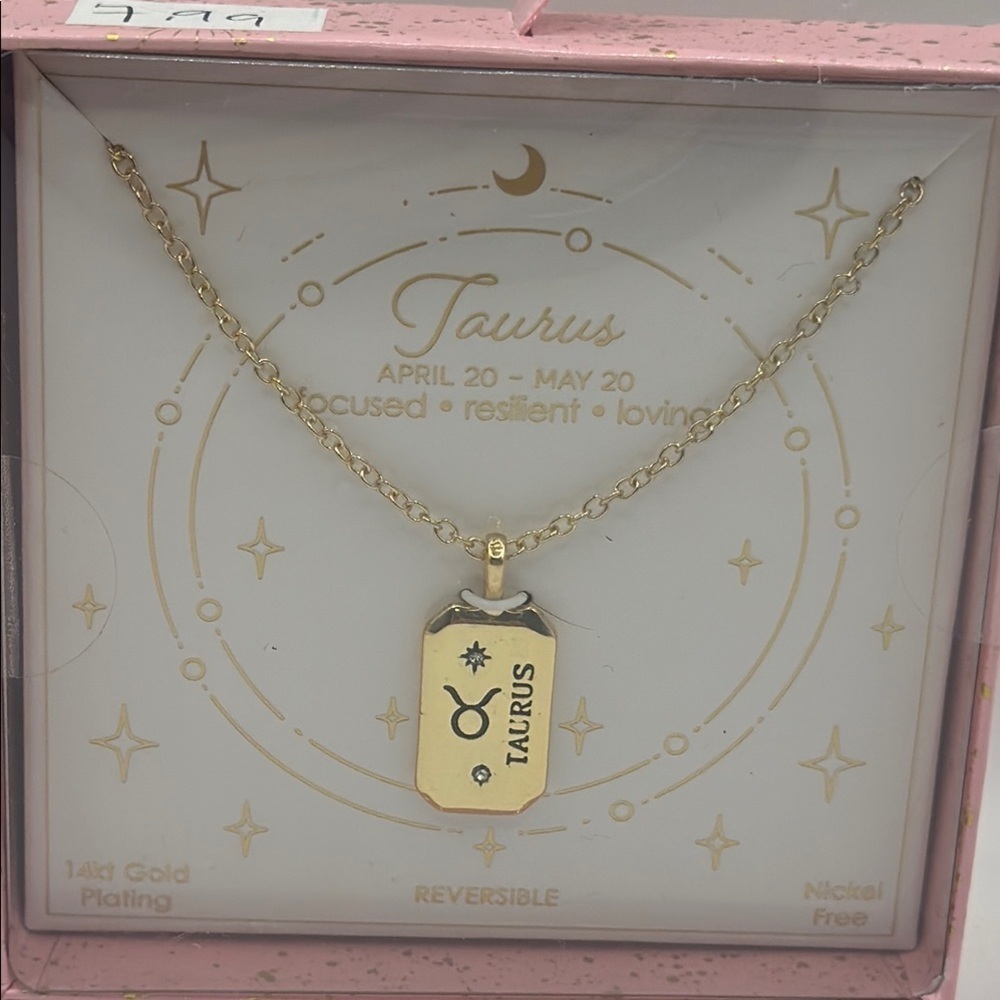 Gold plated Taurus Zodiac Necklace